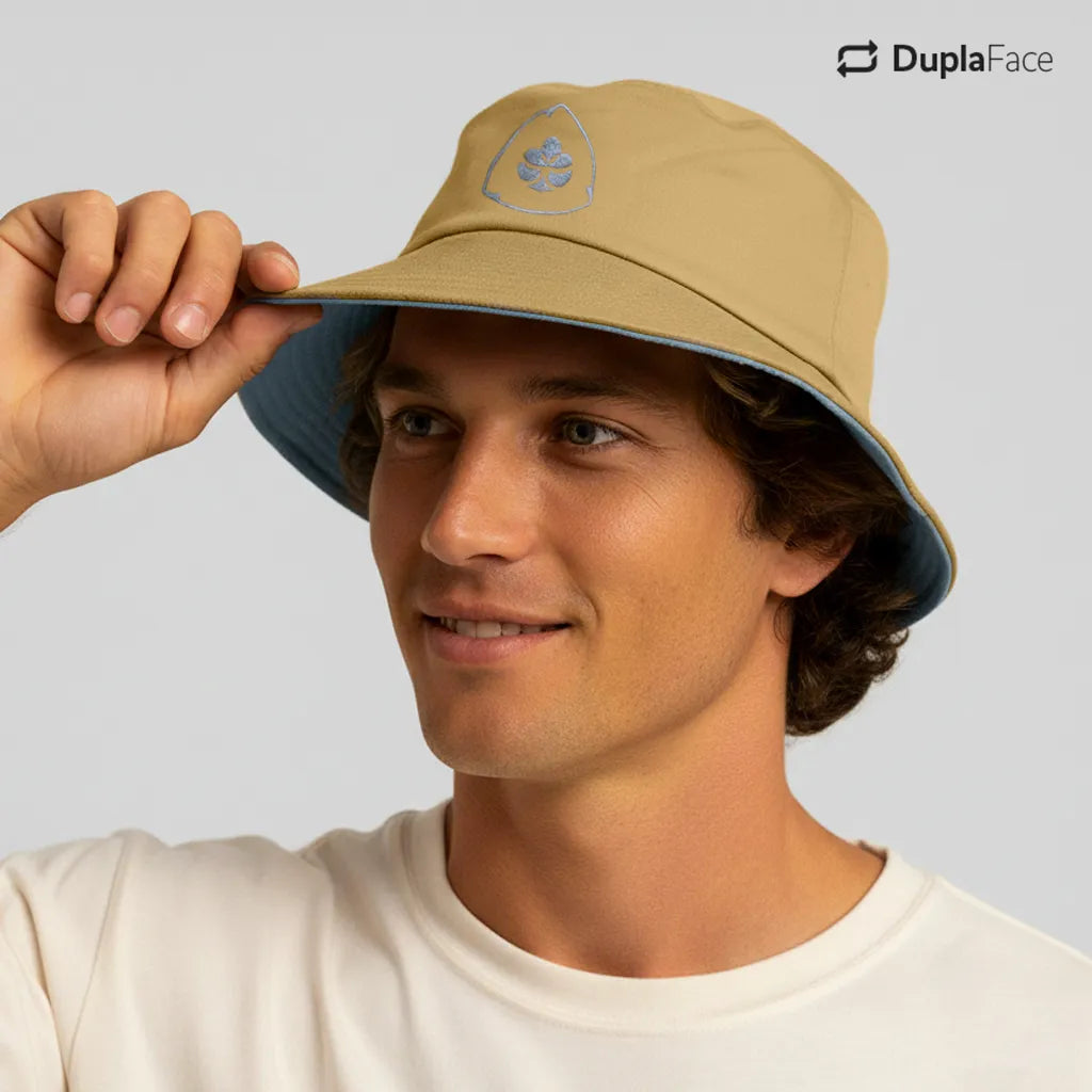 Bucket Hat Caramelo e Azul