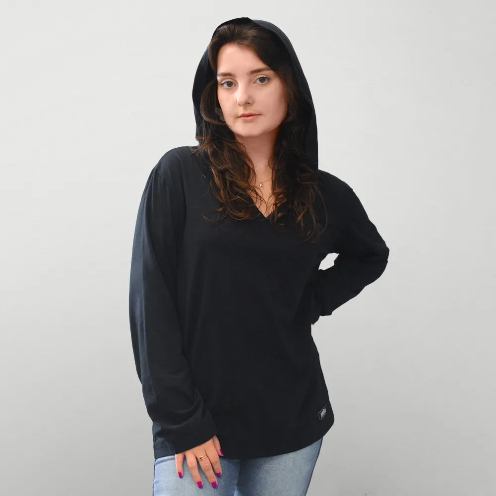 Camiseta Manga Longa com Capuz