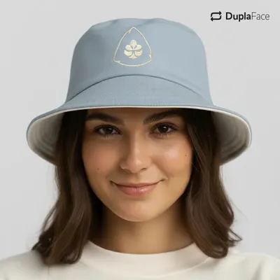 Bucket Hat Azul e Branco