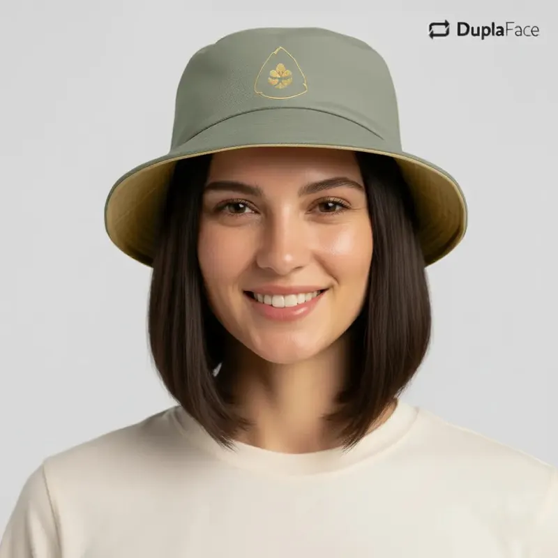 Bucket Hat Caramelo e Verde Fem