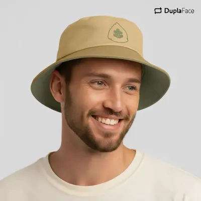 Bucket Hat Caramelo e Verde Masc