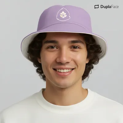 Bucket Hat Lilas e Branco 2