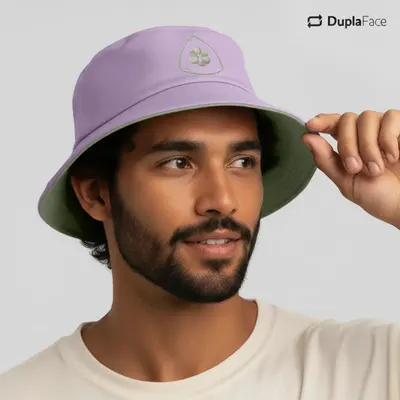 Bucket Hat Lilas e Verde