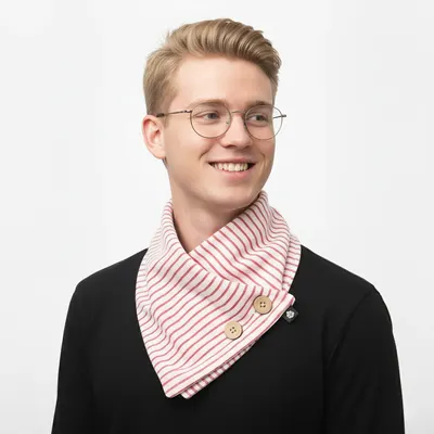 Cachecol Bandana Listrado Rosa