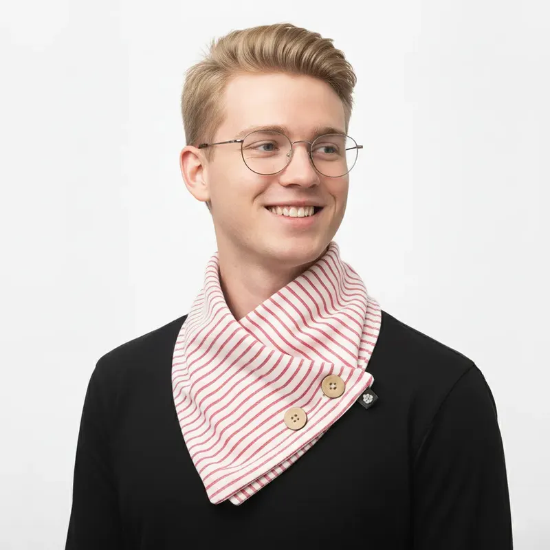 Cachecol Bandana Listrado Rosa