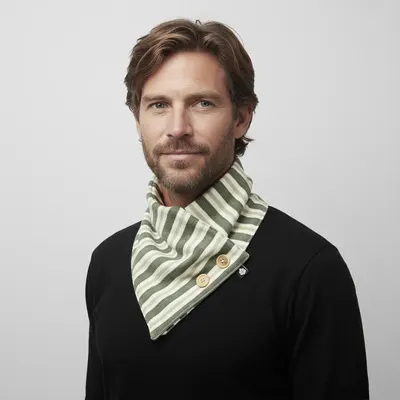Cachecol Bandana Listrado Verde