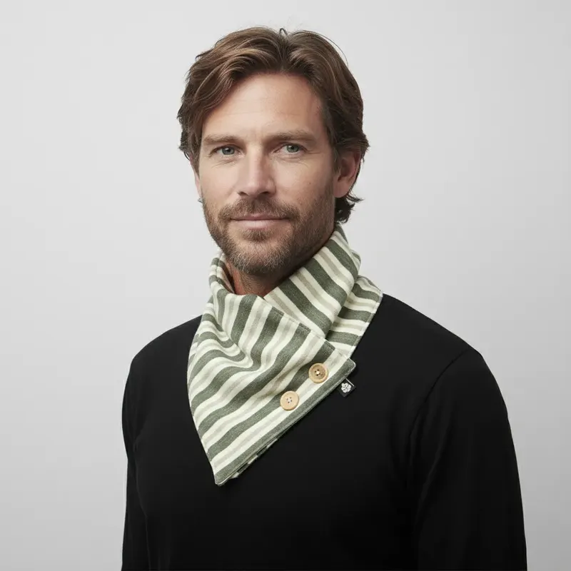 Cachecol Bandana Listrado Verde