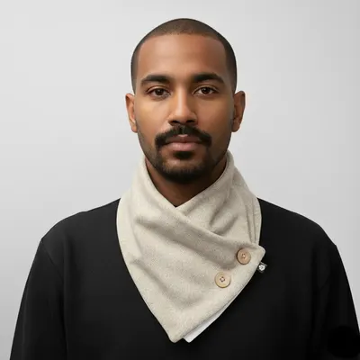 Cachecol Bandana Off-white Rústico