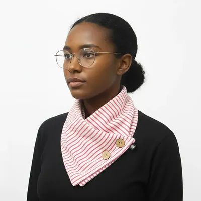 Cachecol Bandana Rosa Listrado