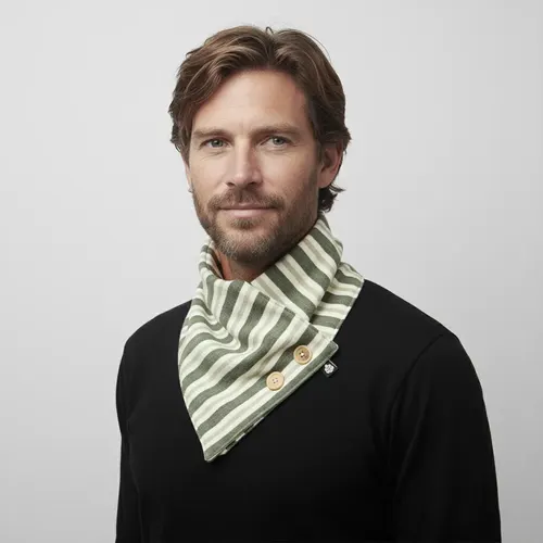 Cachecol Bandana Listrado Verde