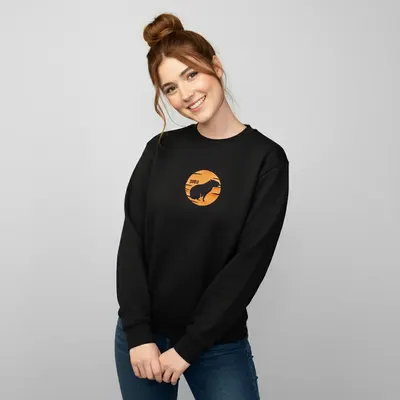 Moletom Capivara Sunset Preto Feminino